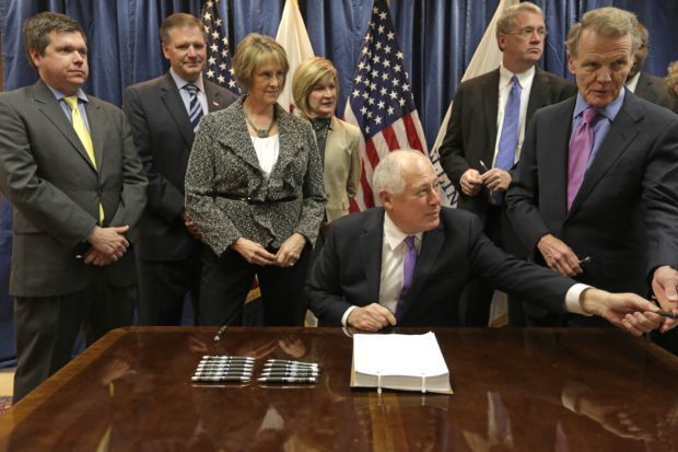 Pat Quinn, Christine Radogno, Michael Madigan, Jim Durkin, Mike Zalewski, Darlene Senger